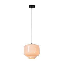 Suspension Medine noire et blanche Ø 25 cm E27 40 W LUCIDE