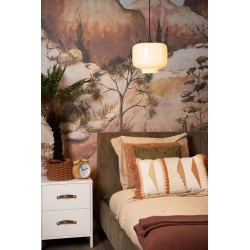 Suspension Medine noire et blanche Ø 25 cm E27 40 W LUCIDE Suspension Medine noire et blanche Ø 25 cm E27 40 W LUCIDE