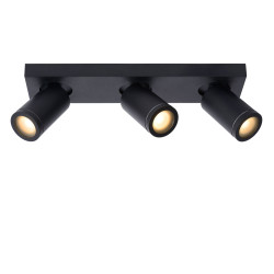 Spot LED pour salle de bain Taylor noir GU10 3 × 5 W LUCIDE