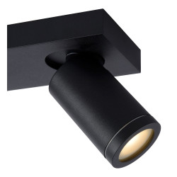 Spot LED pour salle de bain Taylor noir GU10 3 × 5 W LUCIDE