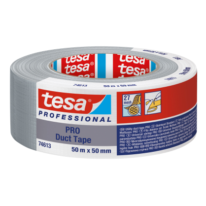 Ruban adhésif toilé Pro Duct Tape gris 50 mm x 50 m TESA