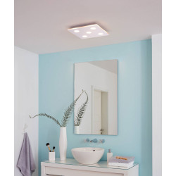 Plafonnier LED pour salle de bain Cabus chrome 5 × 4,5 W EGLO Plafonnier LED pour salle de bain Cabus chrome 5 × 4,5 W EGLO