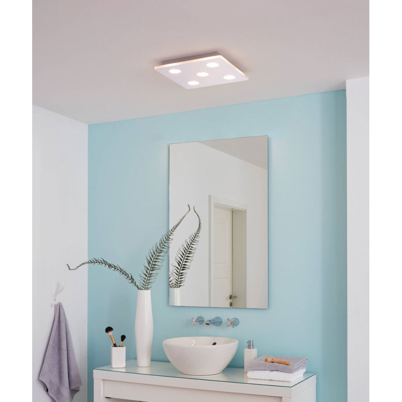 Plafonnier LED pour salle de bain Cabus chrome 5 × 4,5 W EGLO Plafonnier LED pour salle de bain Cabus chrome 5 × 4,5 W EGLO