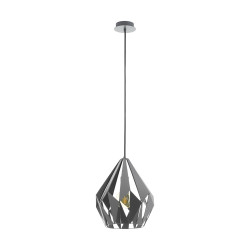 Suspension Carlton 1 grise Ø 31 cm E27 60 W EGLO