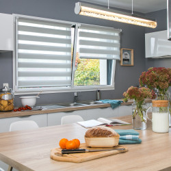 Store enrouleur jour/nuit Chic gris 52 x 160 cm MADECO