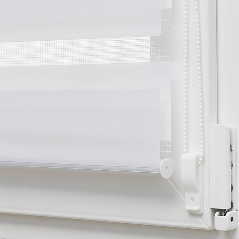 Store enrouleur sur rail jour/nuit tamisant Easy blanc 116 x 250 cm MADECO Store enrouleur sur rail jour/nuit tamisant Easy blanc 116 x 250 cm MADECO