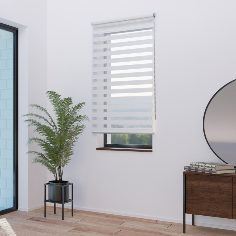 Store enrouleur jour/nuit Chic blanc 90 x 250 cm MADECO Store enrouleur jour/nuit Chic blanc 90 x 250 cm MADECO