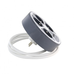 Multiprise Power Circle 4 prises 2 USB gris 1,5 m CHACON