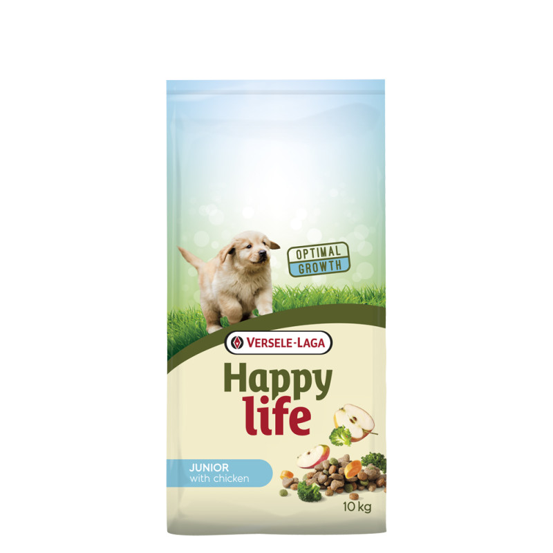 Sac de croquettes pour chiot Happy Life Poulet 10 kg