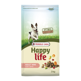 Sac de croquettes pour chien Mini Happy Life Agneau 3 kg