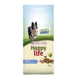 Sac de croquettes pour chien Happy Life Saumon 15 kg
