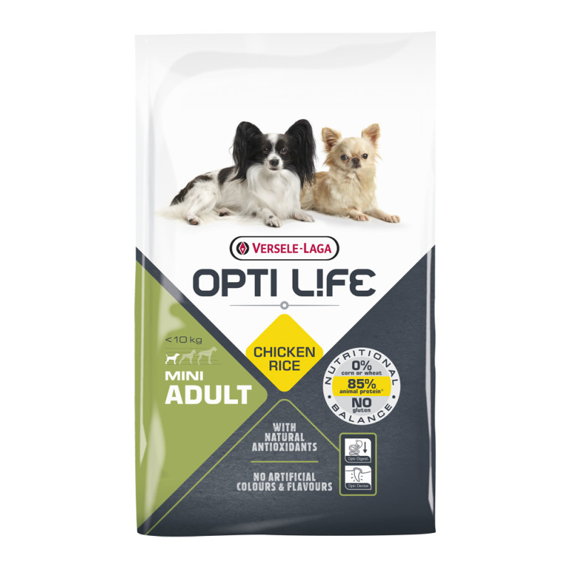 Sac de croquettes pour chien Mini Opti Life Poulet 7,5 kg