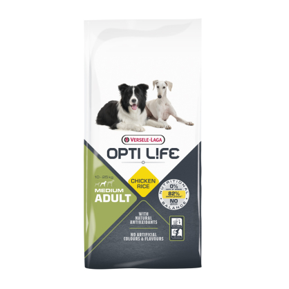 Sac de croquettes pour chien Medium Opti Life Poulet 12,5 kg