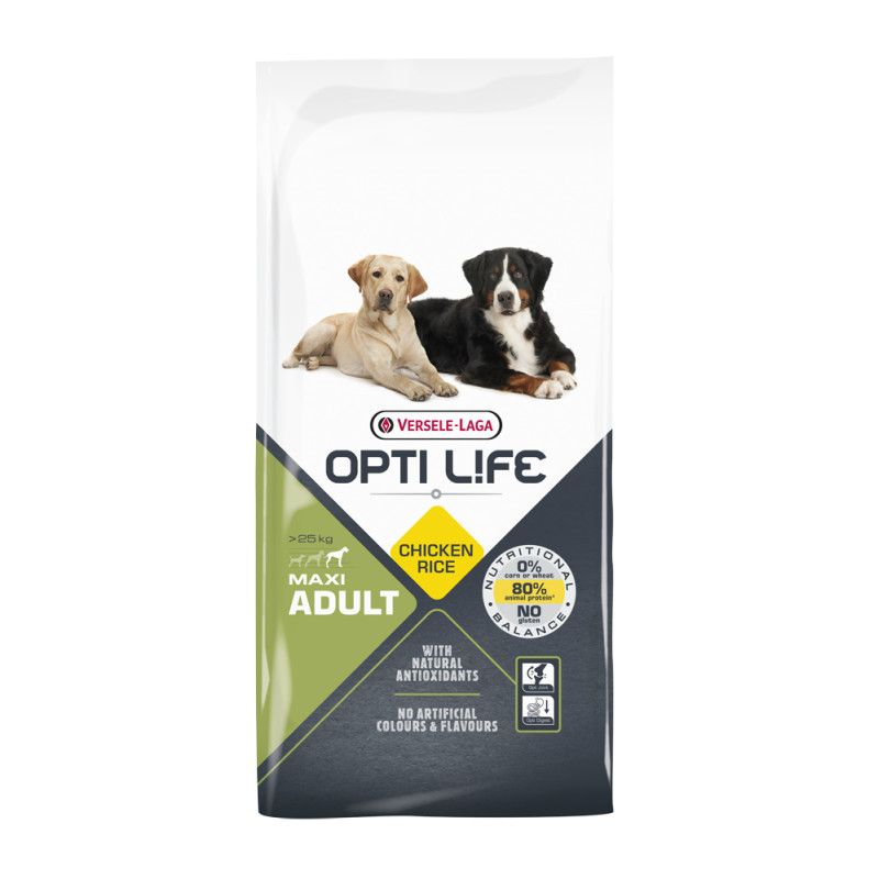 Sac de croquettes pour chien Maxi Opti Life Poulet 12,5 kg