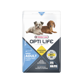 Sac de croquettes pour chien stérilisé Mini Light Opti Life Poulet 2,5 kg