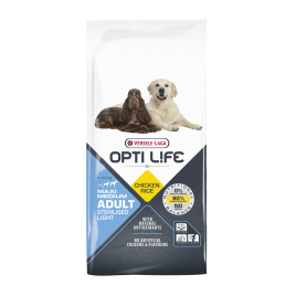 Sac de croquettes pour chien stérilisé Medium et Maxi Light Opti Life Poulet 12,5 kg