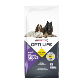 Sac de croquettes pour chien actif Opti Life Poulet 12,5 kg