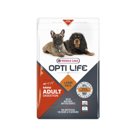Sac de croquettes pour chien Mini Digestion Opti Life Agneau 2,5 kg