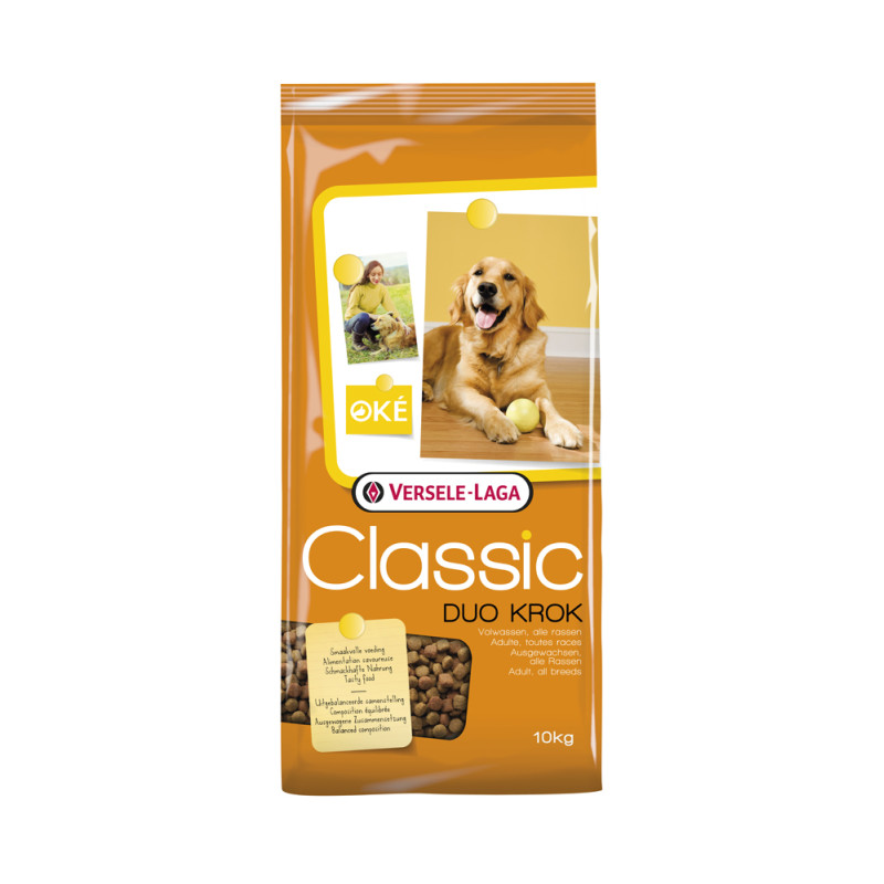 Sac de croquettes pour chien Classic Duo Krok Viande et Légumes 10 kg