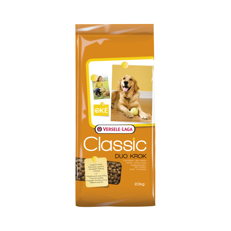 Sac de croquettes pour chien Classic Duo Krok Viande et Légumes 20 kg