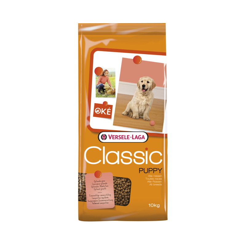 Sac de croquettes pour chiot Classic Puppy Viande et Légumes 10 kg