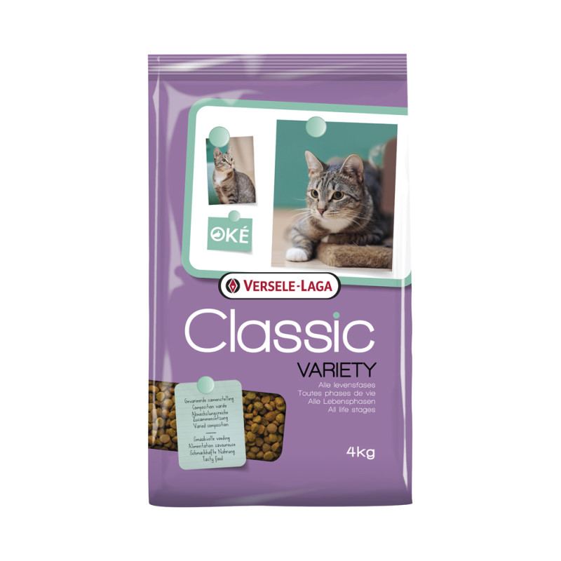 Sac de croquettes pour chat Classic Variety Viande et Légumes 4 kg