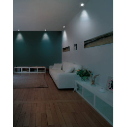 Spot encastrable LED Fueva-c nickel mat dimmable Ø 12 cm 5,4 W EGLO