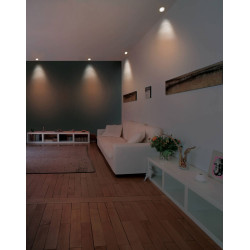 Spot encastrable LED Fueva-c nickel mat dimmable Ø 12 cm 5,4 W EGLO