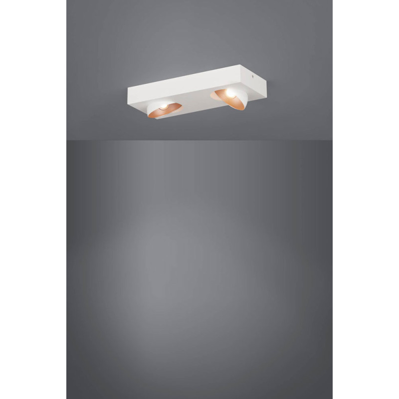 Spot encastrable LED Ronzano blanc et or rose dimmable 2 × 3,3 W EGLO
