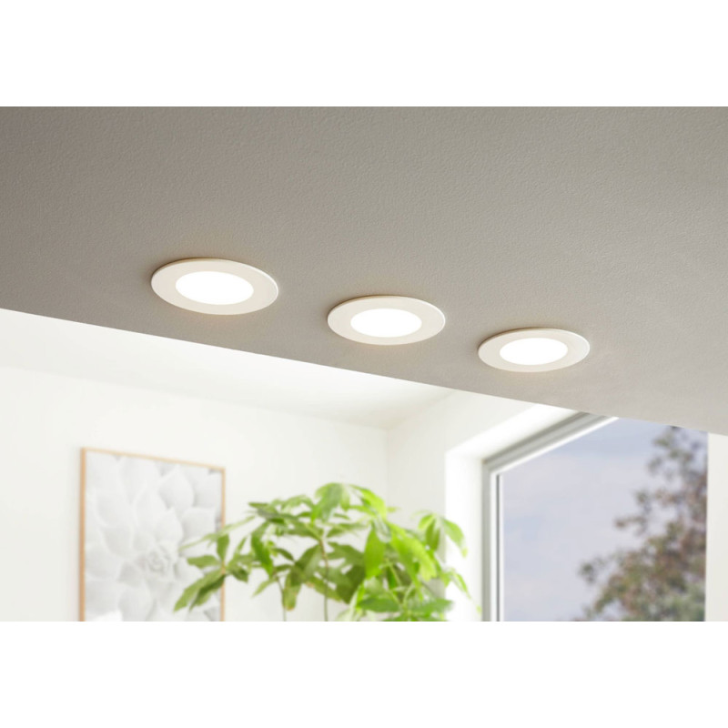 Spot encastrable LED Fueva-a blanc dimmable Ø 12 cm 5 W EGLO Spot encastrable LED Fueva-a blanc dimmable Ø 12 cm 5 W EGLO