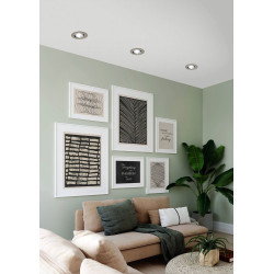 Spot encastrable LED Saliceto nickel mat dimmable Ø 8,8 cm 6 W EGLO