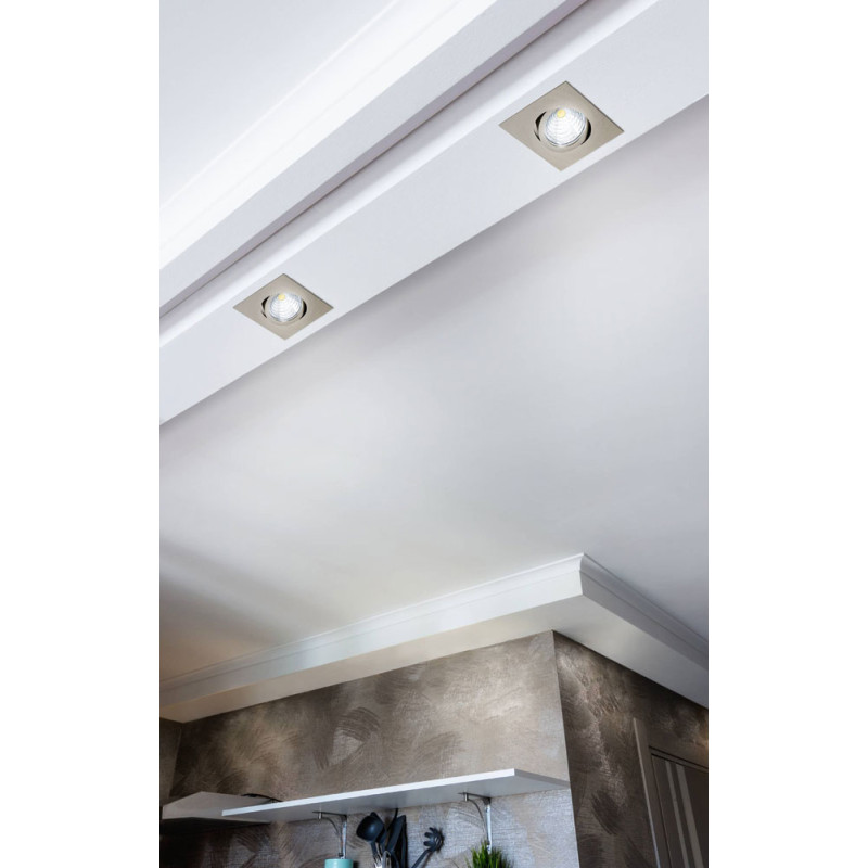 Spot encastrable LED Saliceto nickel mat dimmable 6 W EGLO