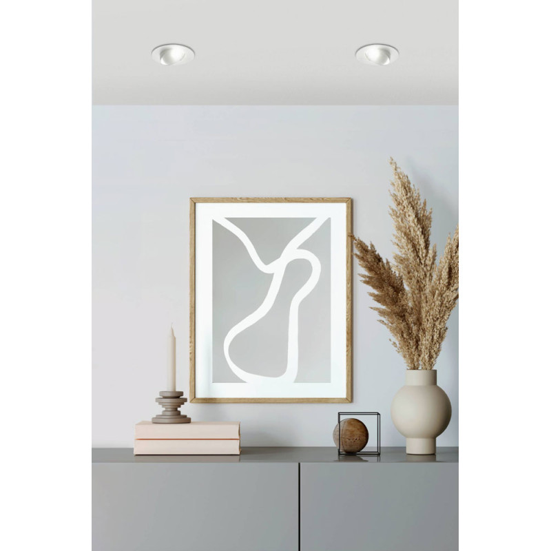 Spot encastrable LED Ronzano 1 blanc et argent Ø 16,5 cm 5 W EGLO Spot encastrable LED Ronzano 1 blanc et argent Ø 16,5 cm 5 W EGLO