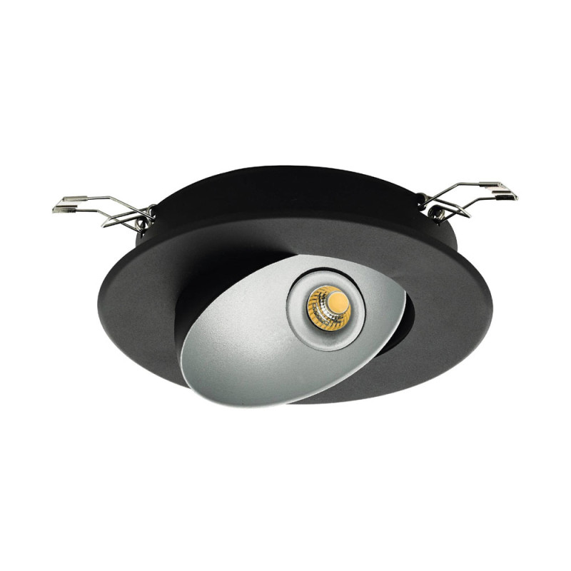 Spot encastrable LED Ronzano 1 noir et argent Ø 16,5 cm 5 W EGLO