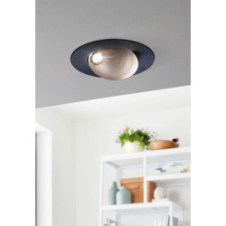 Spot encastrable LED Ronzano 1 noir et argent Ø 16,5 cm 5 W EGLO