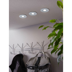 Spot encastrable LED Areitio aluminium rayé Ø 10 cm GU10 5 W EGLO