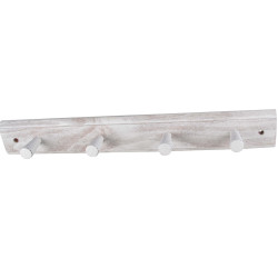 Porte-manteau pin blanchi à 4 crochets LINEA BERTOMANI