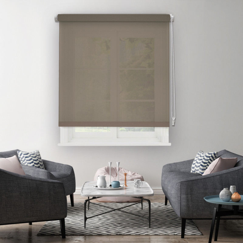Store enrouleur tamisant Easy taupe 62 x 170 cm MADECO Store enrouleur tamisant Easy taupe 62 x 170 cm MADECO
