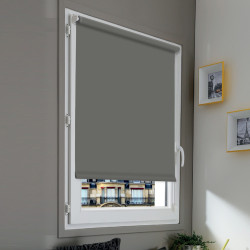 Store enrouleur occultant Easy gris 42 x 170 cm MADECO Store enrouleur occultant Easy gris 42 x 170 cm MADECO
