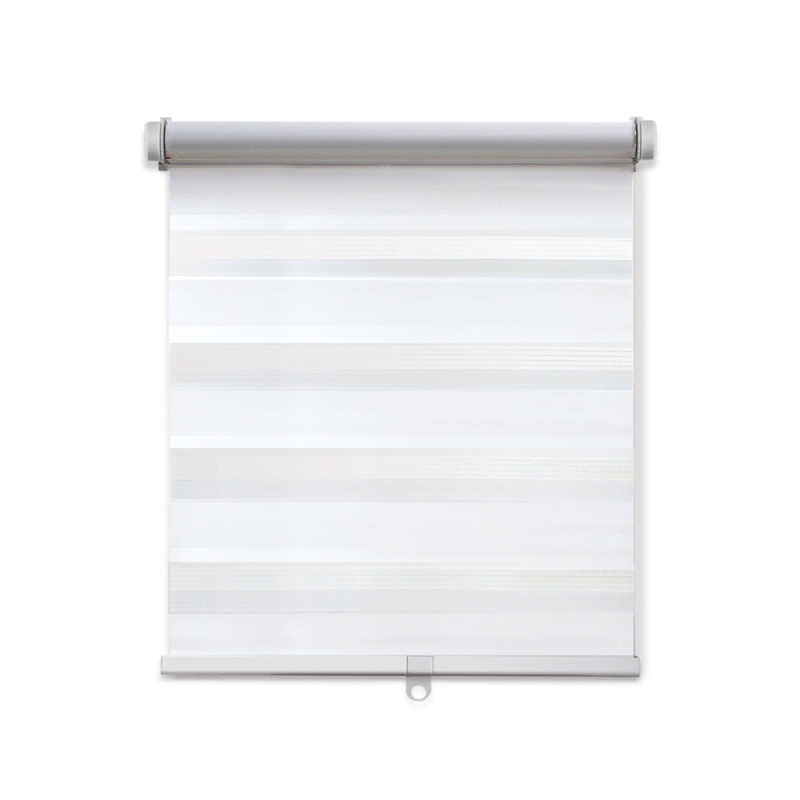 Store enrouleur jour/nuit automatique Chic blanc 52 x 160 cm MADECO