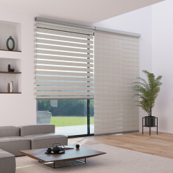 Store enrouleur jour/nuit Alutech lin 60 x 250 cm MADECO Store enrouleur jour/nuit Alutech lin 60 x 250 cm MADECO