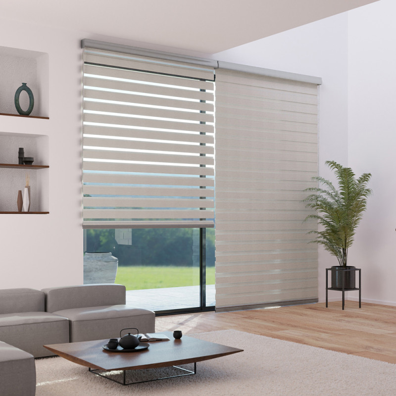 Store enrouleur jour/nuit Alutech lin 60 x 250 cm MADECO Store enrouleur jour/nuit Alutech lin 60 x 250 cm MADECO