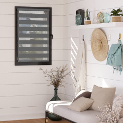 Store enrouleur jour/nuit tamisant Easy anthracite 92 x 190 cm MADECO Store enrouleur jour/nuit tamisant Easy anthracite 92 x 190 cm MADECO