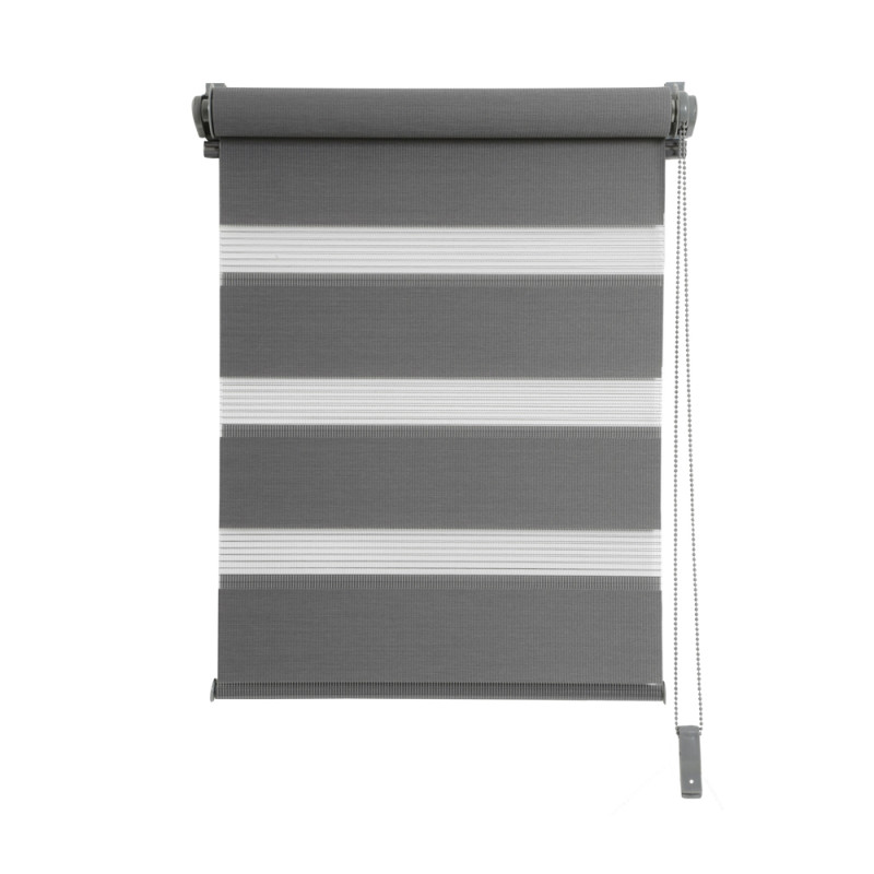 Store sur rail jour/nuit tamisant Easy anthracite 71 x 250 cm MADECO