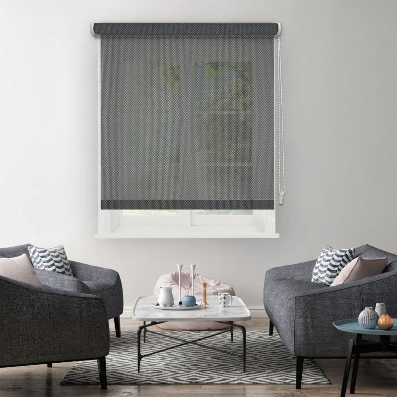 Store enrouleur tamisant Screen anthracite 60 x 190 cm MADECO Store enrouleur tamisant Screen anthracite 60 x 190 cm MADECO