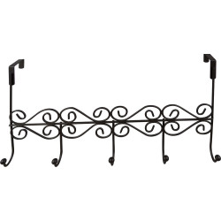 Porte-manteau noir à suspendre à 5 têtes LINEA BERTOMANI