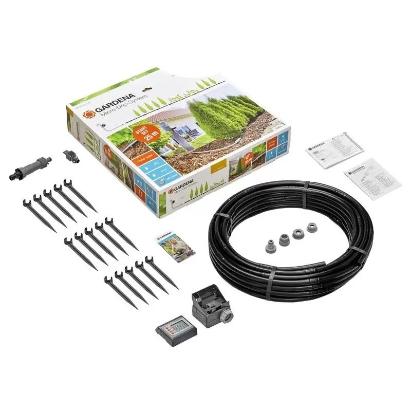 Kit d'arrosage pour rangées de plantes avec programmateur GARDENA