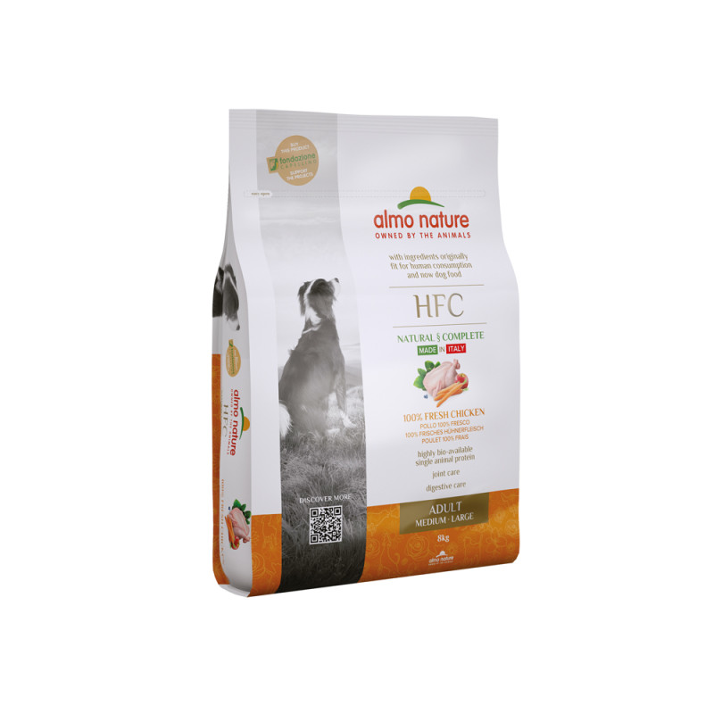 Sac de croquettes pour chien Medium et Large Almo Nature Poulet 8 kg