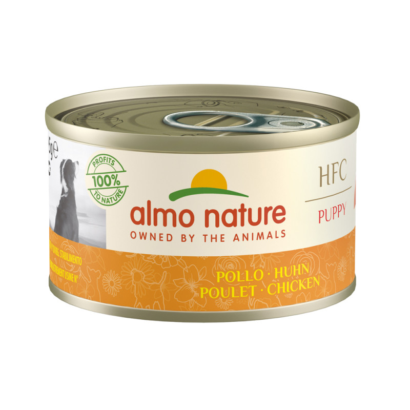 Boîte de pâtée pour chiot Almo Nature Poulet 95 g