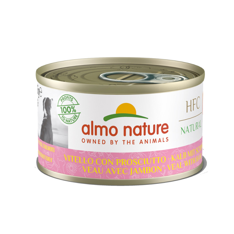 Boîte de pâtée pour chien Almo Nature Veau et Jambon 95 g